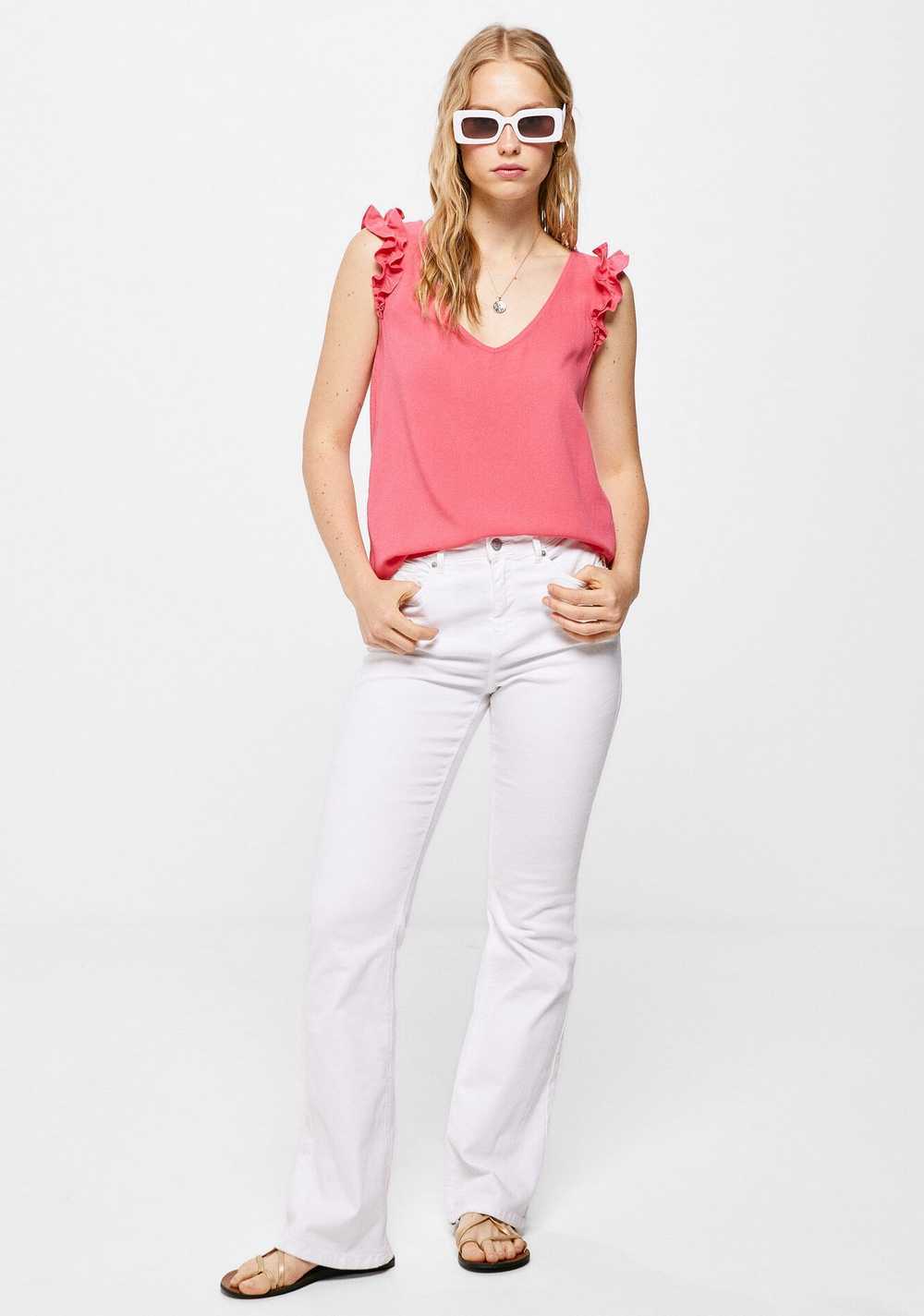 Blusa Bimateria Tirantes Volantes Springfield 4