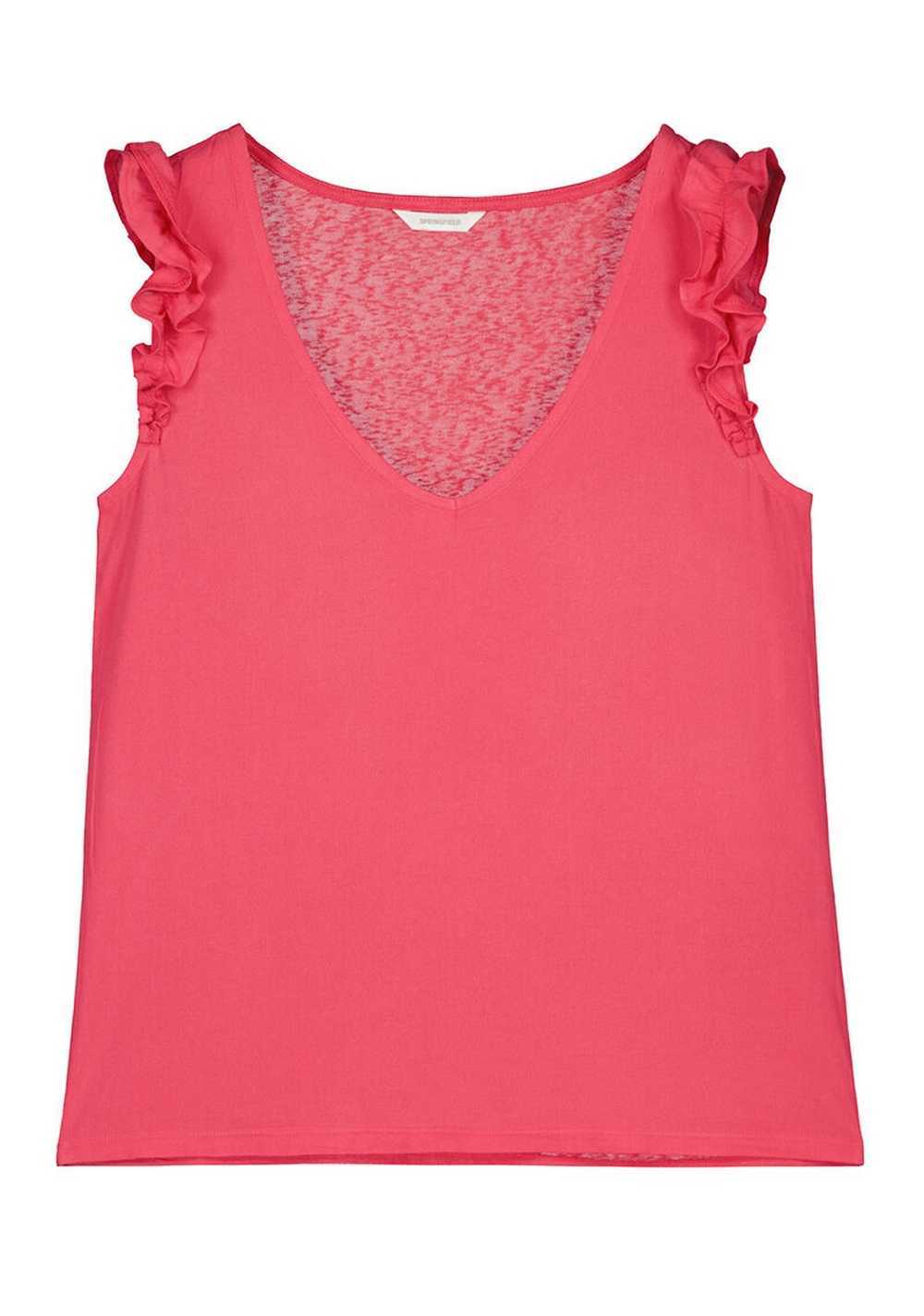 Blusa Bimateria Tirantes Volantes Springfield 5
