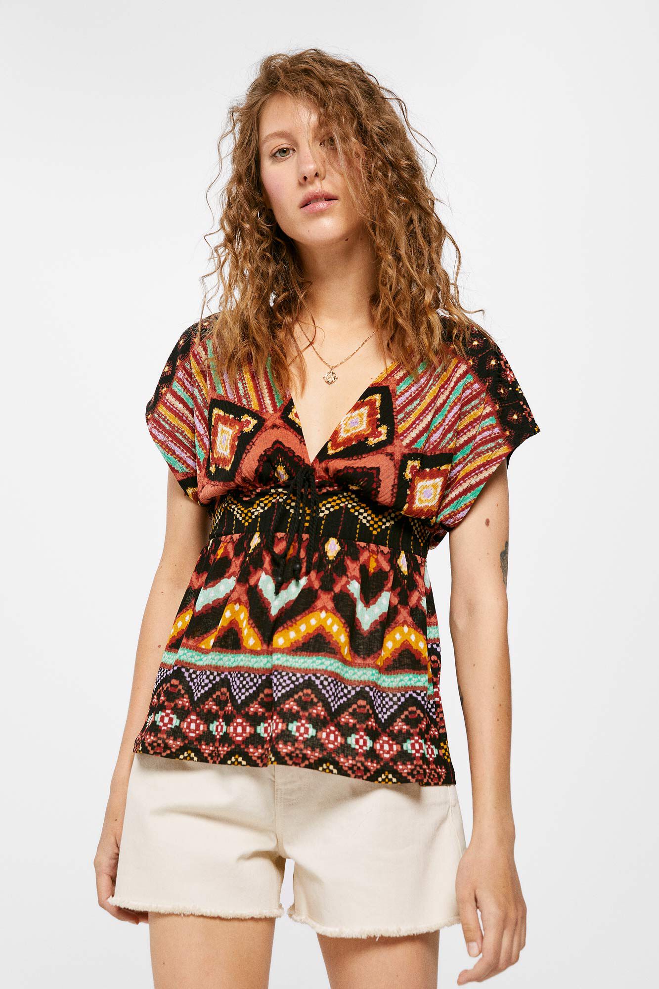 Blusa Estampado Étnico Springfield
