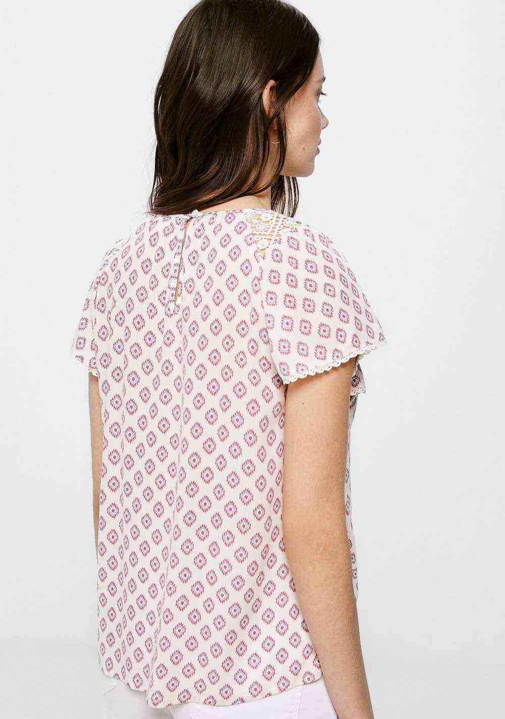 Blusa Lace Canesú Estampada Springfield 2