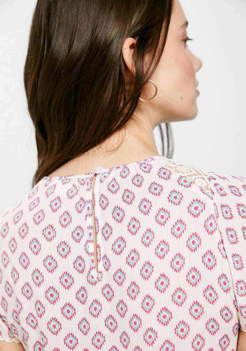 Blusa Lace Canesú Estampada Springfield 4