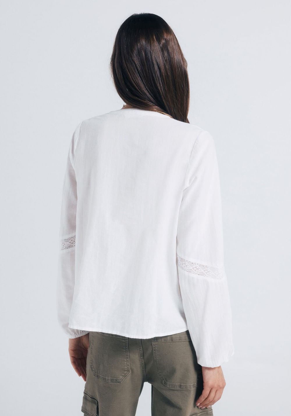 Blusa Plisados Mangas Lace Springfield 5