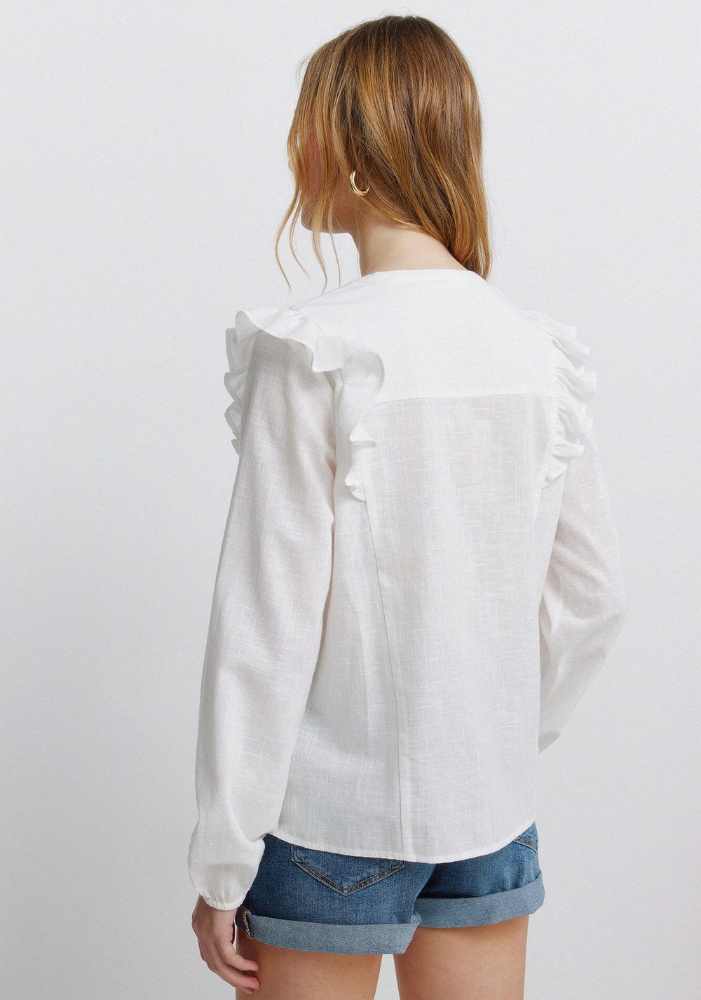 Blusa con Volumen y Volantes Springfield 3