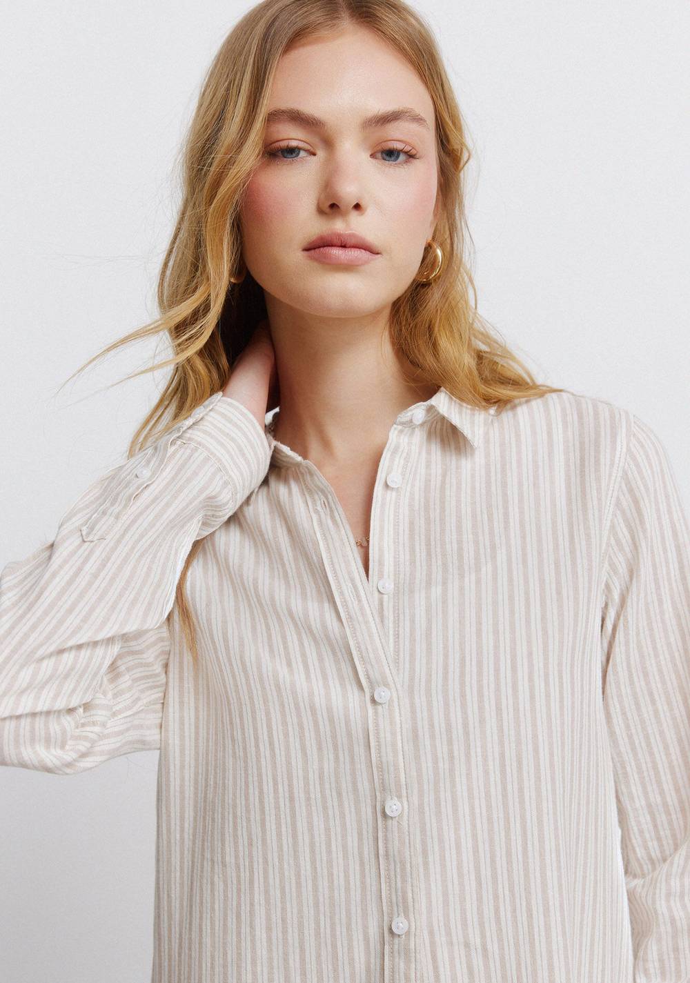 Camisa Clásica de Lino Springfield 5