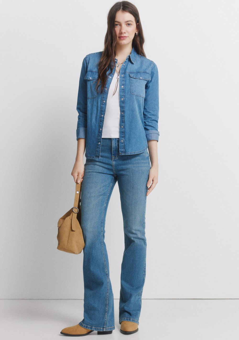 Camisa Denim con Bolsillos Springfield 3