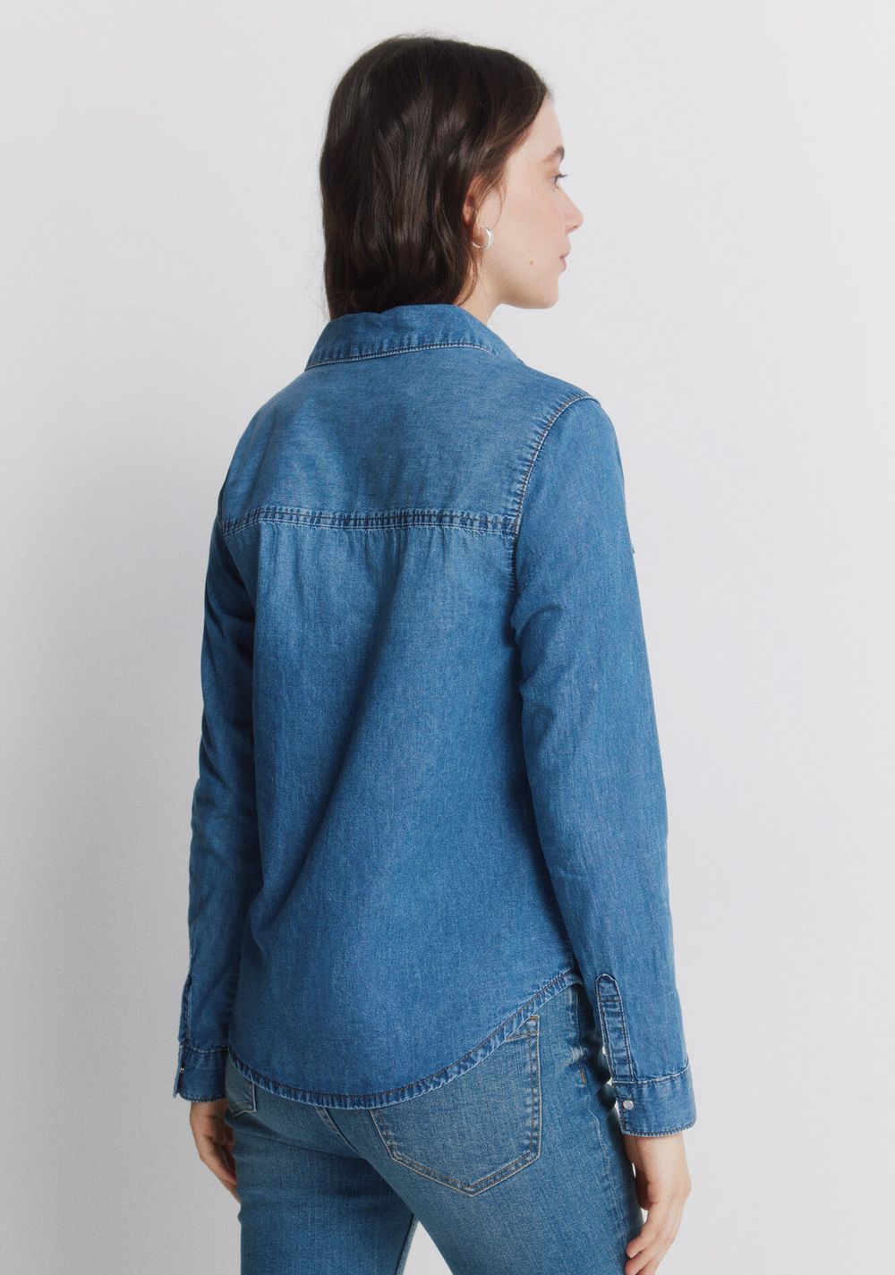 Camisa Denim con Bolsillos Springfield 4