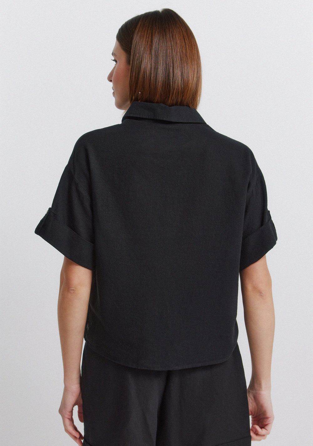 Camisa de Lino de Manga Corta Springfield 3