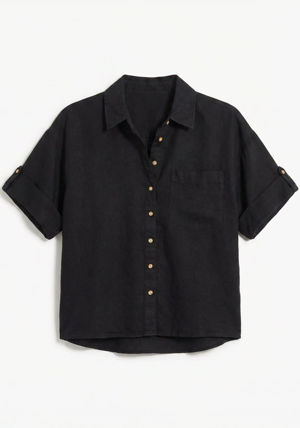 Camisa de Lino de Manga Corta Springfield 4