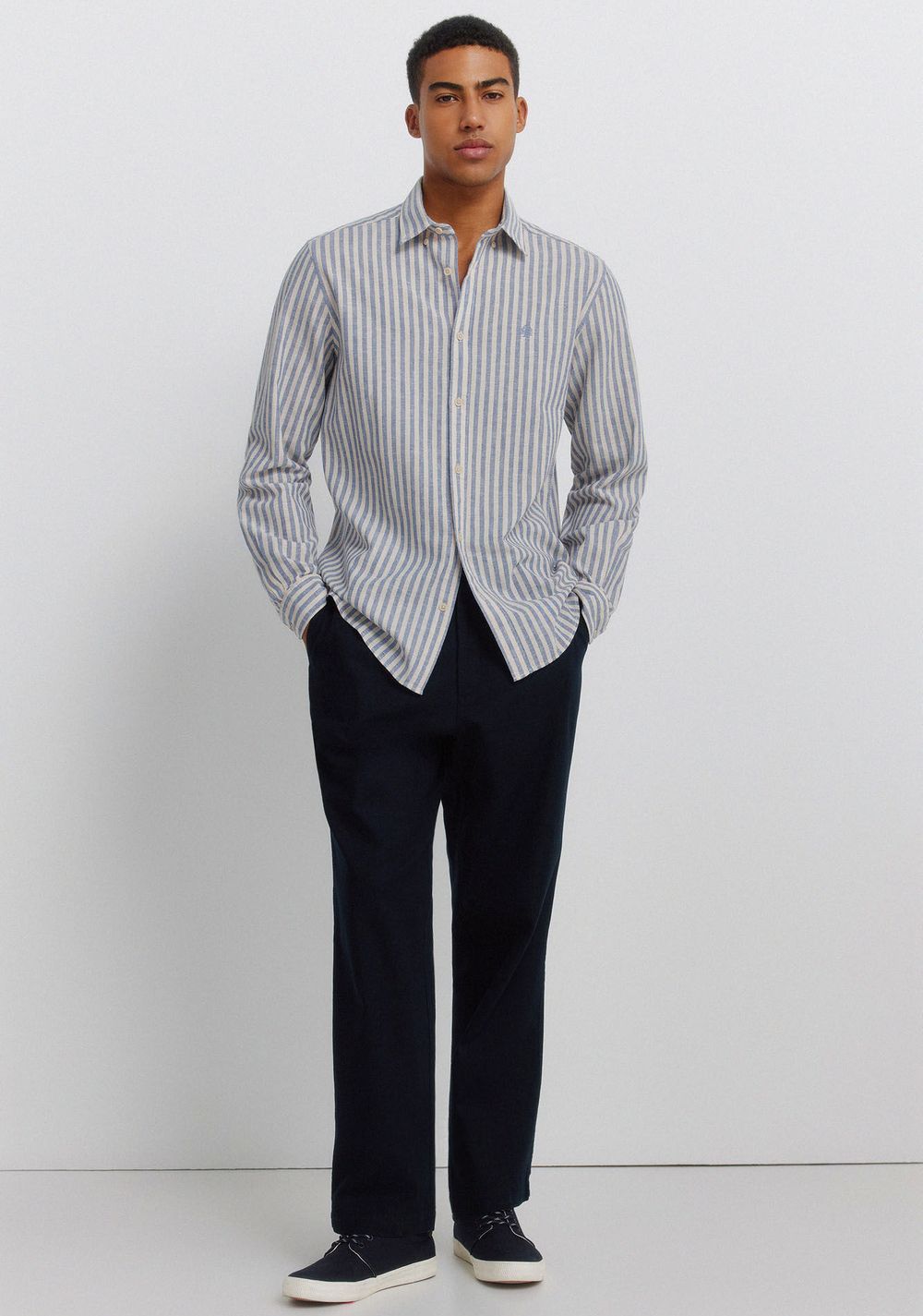 Camisa de Lino a Rayas Springfield 2