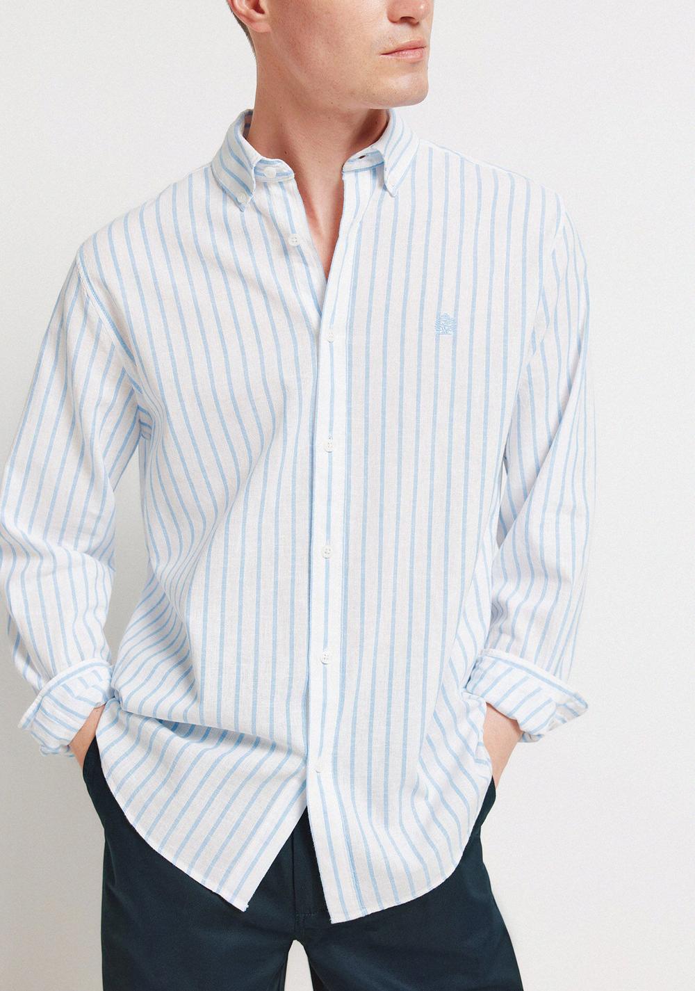 Camisa de Lino a Rayas Springfield 2