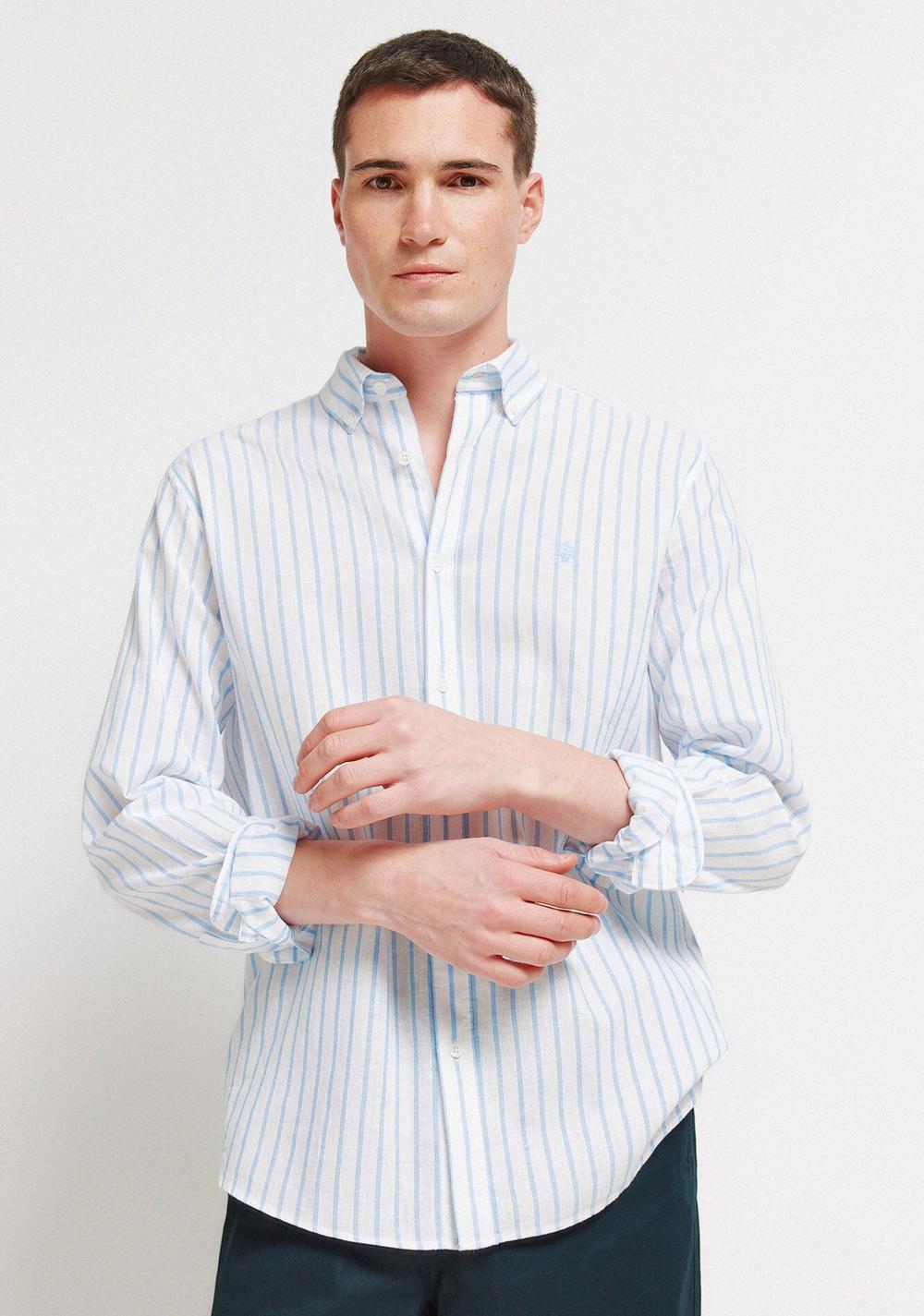 Camisa de Lino a Rayas Springfield