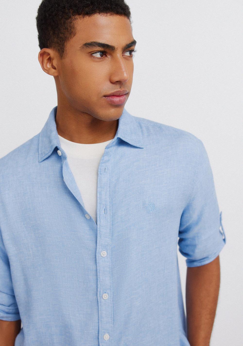 Camisa Manga 3/4 de Lino Viscosa Springfield 3