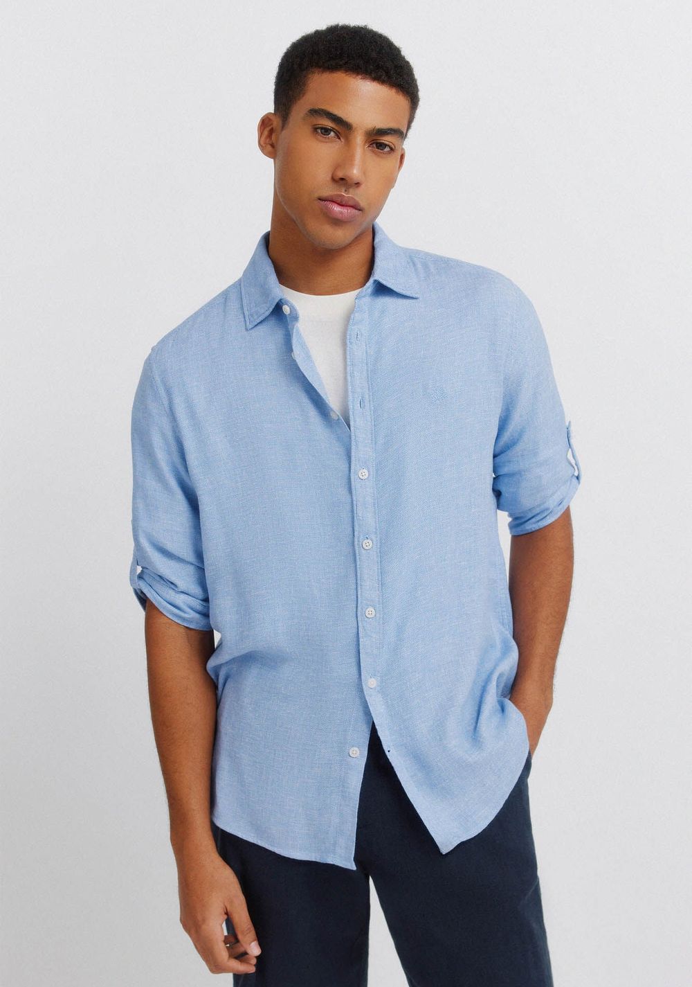 Camisa Manga 3/4 de Lino Viscosa Springfield