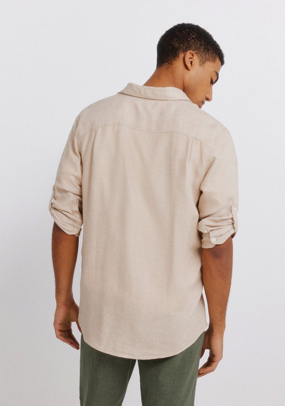 Camisa Manga 3/4 de Lino Viscosa Springfield 2