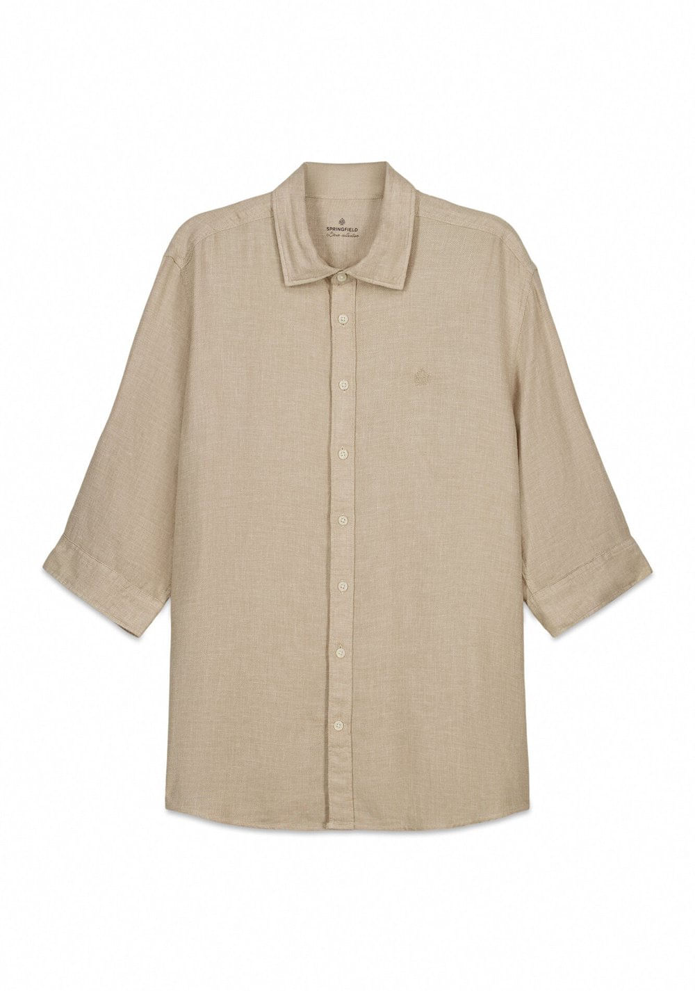 Camisa Manga 3/4 de Lino Viscosa Springfield 4