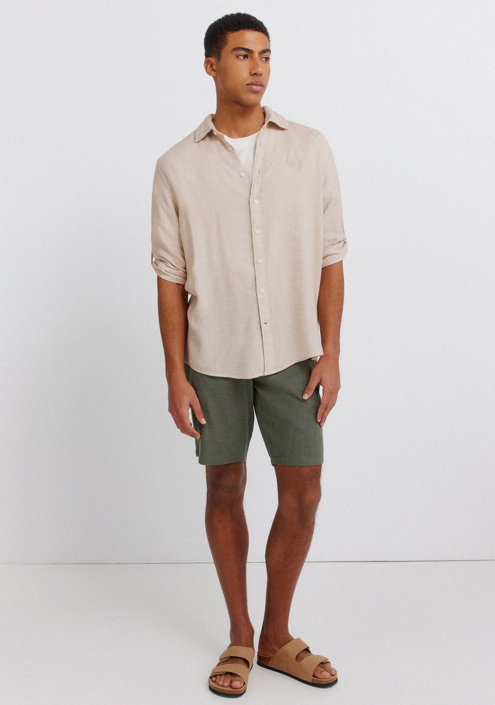 Camisa Manga 3/4 de Lino Viscosa Springfield 5