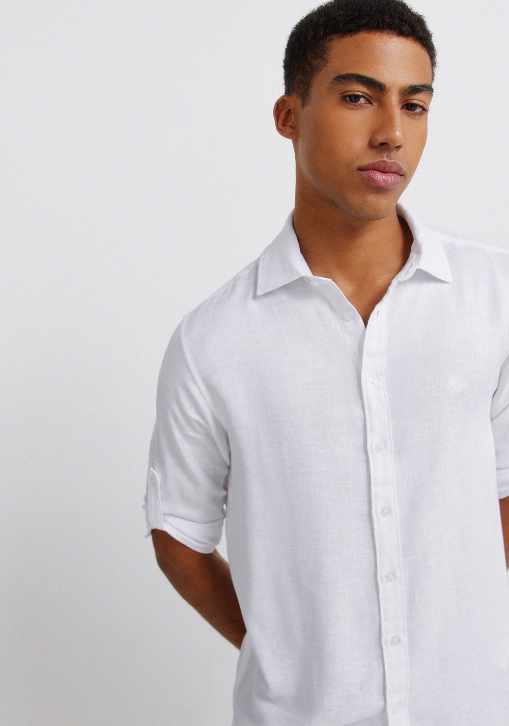Camisa Manga 3/4 de Lino Viscosa Springfield 3