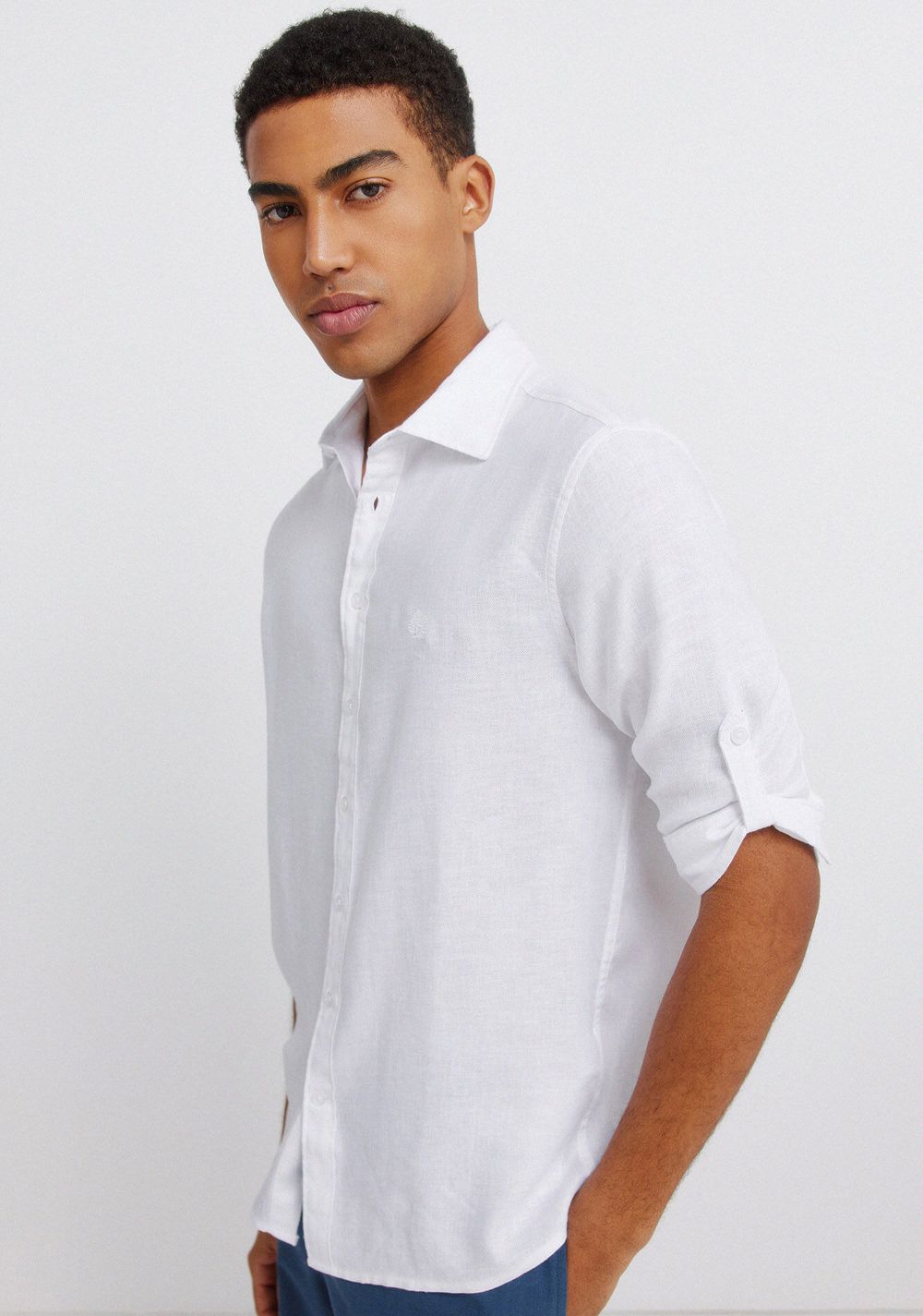 Camisa Manga 3/4 de Lino Viscosa Springfield 4