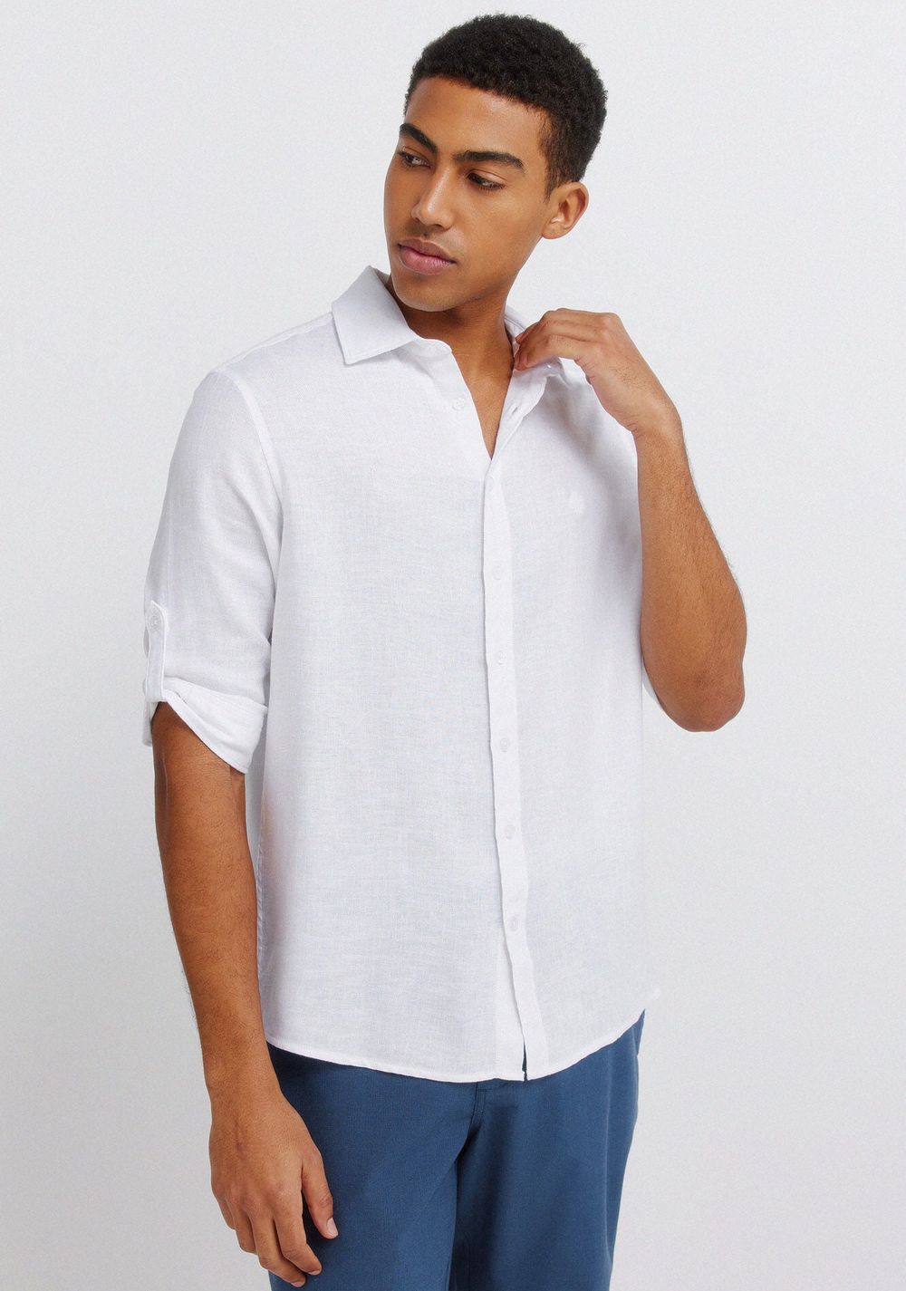 Camisa Manga 3/4 de Lino Viscosa Springfield