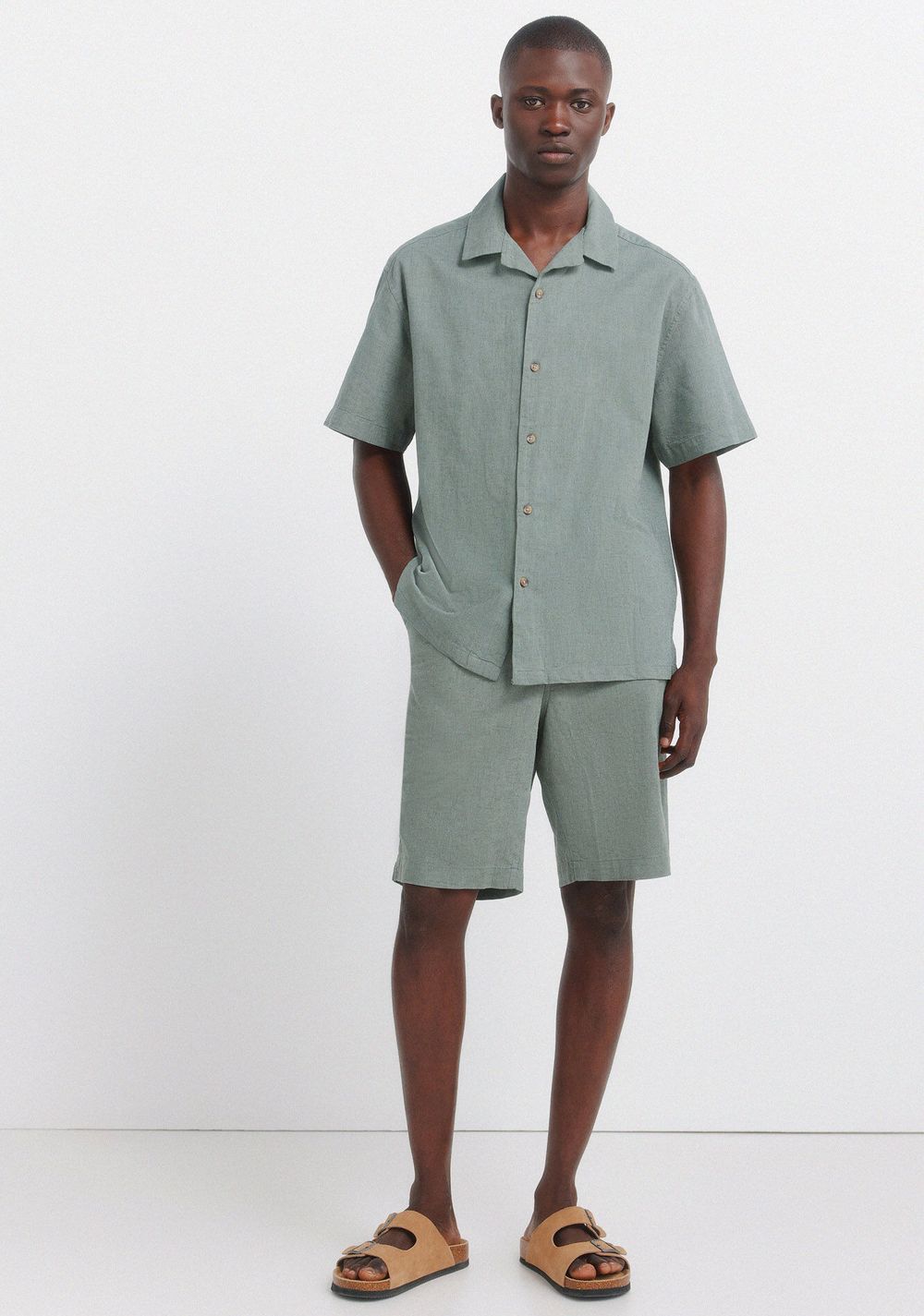 Camisa de Manga Corta Bowling de Lino Springfield 2