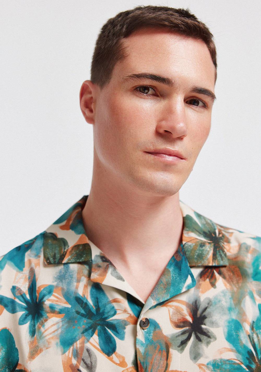 Camisa de Manga Corta con Estampado Floral Springfield 2