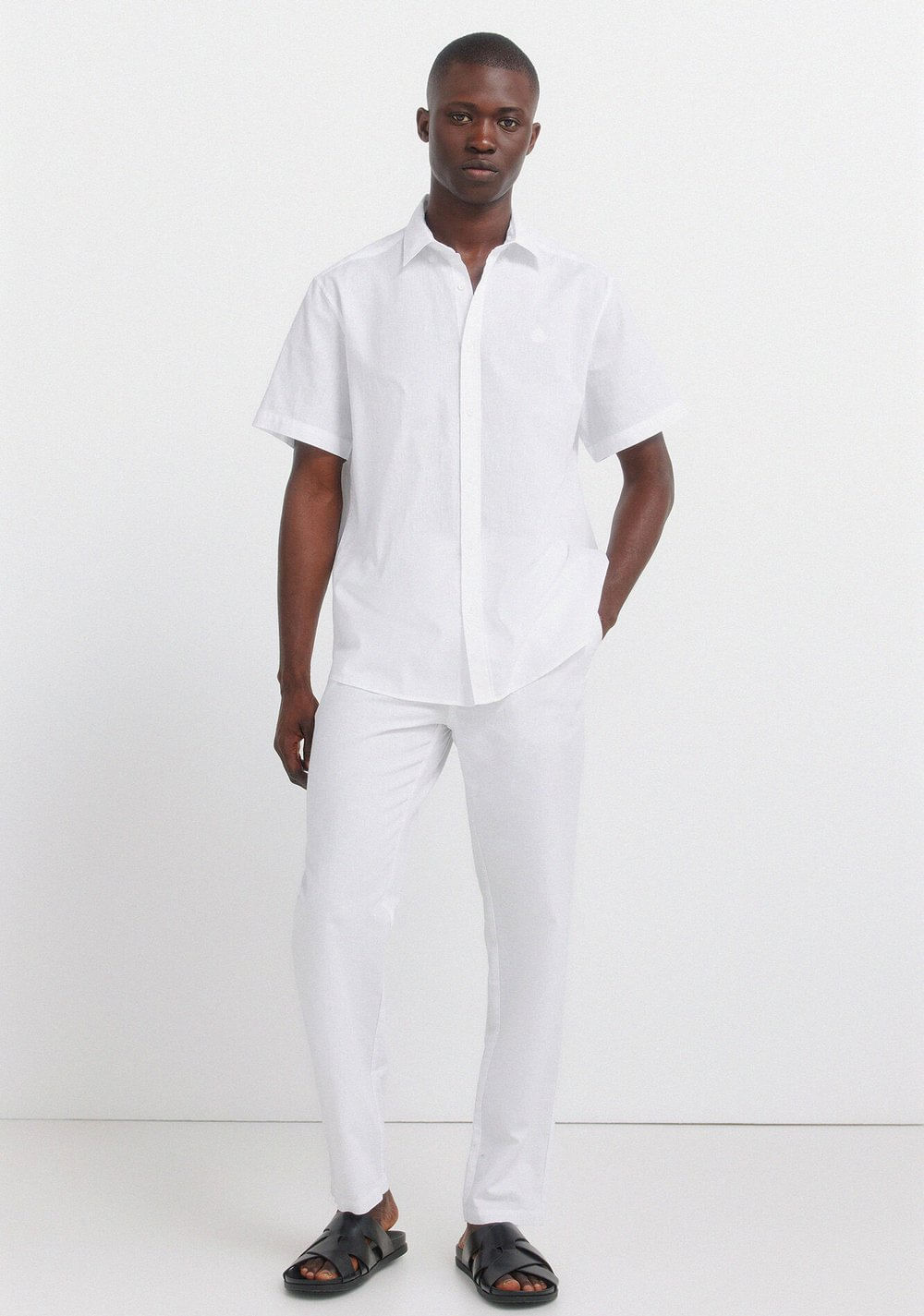 Camisa de Manga Corta de Lino Springfield 3