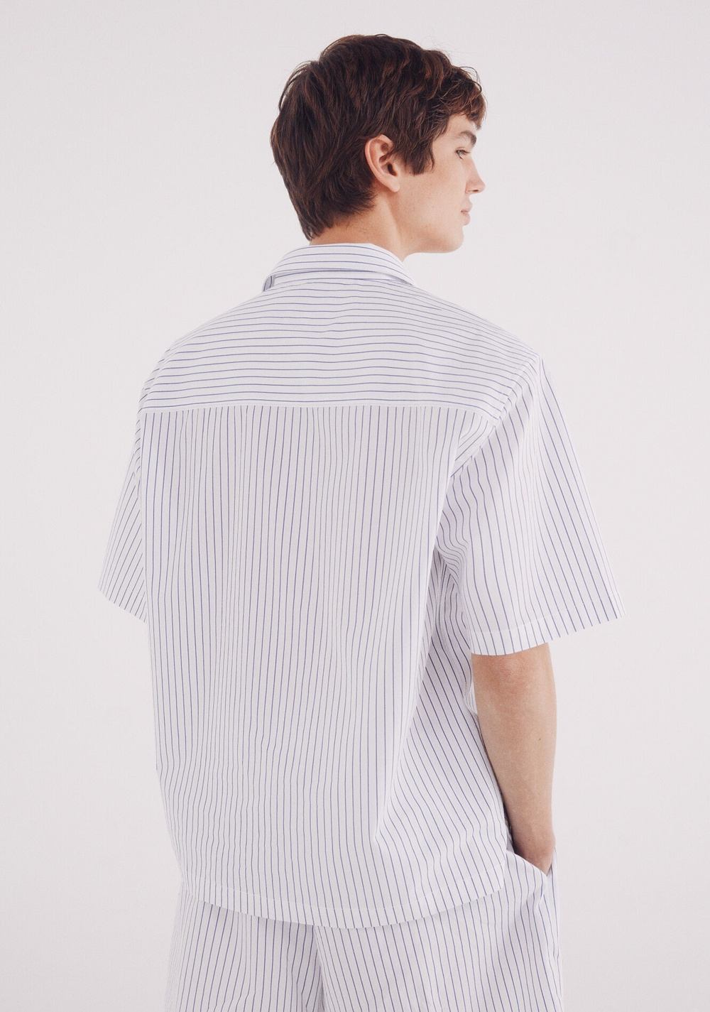 Camisa Manga Corta Popelín Rayas Springfield 2