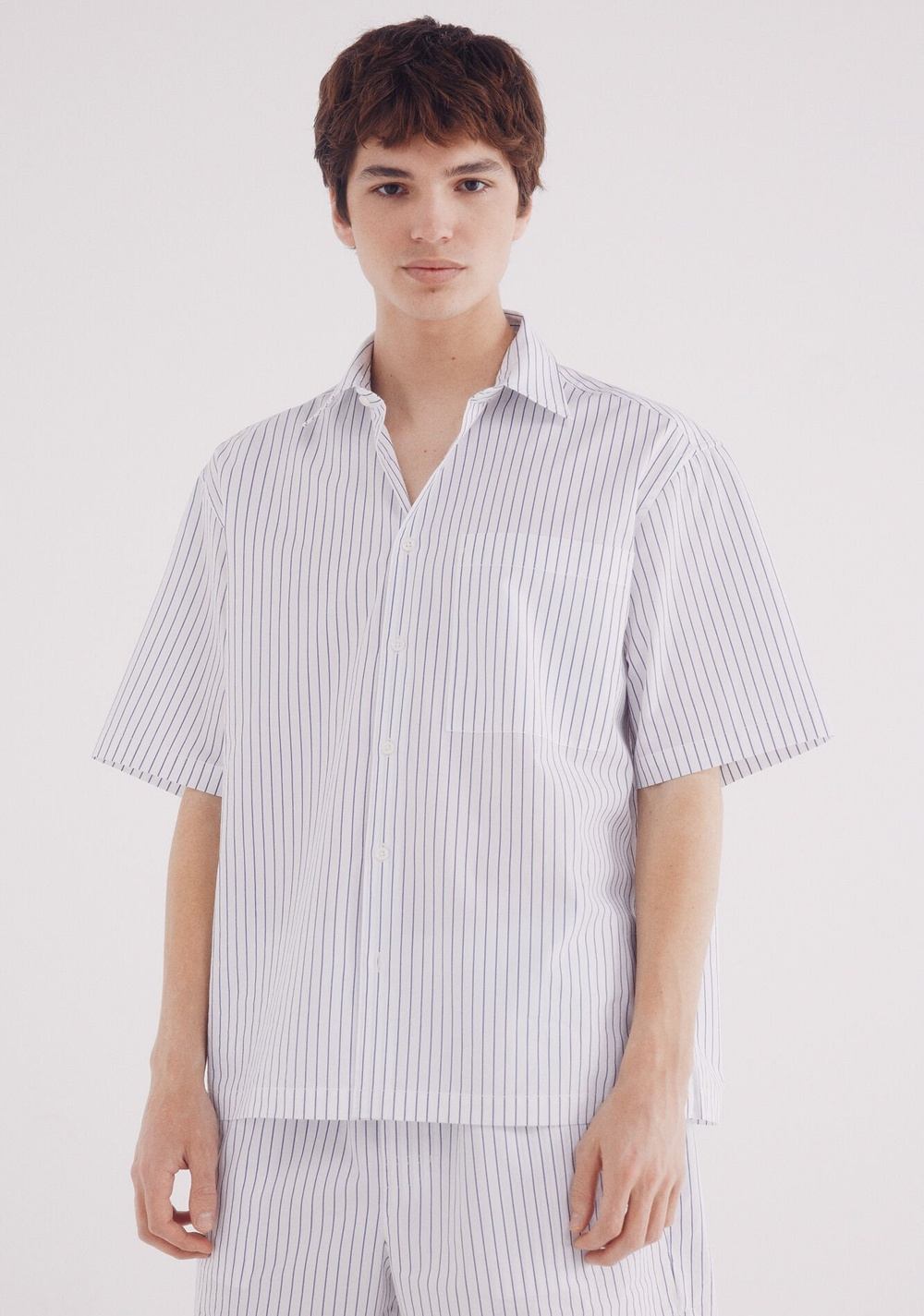 Camisa Manga Corta Popelín Rayas Springfield Imagen Principal