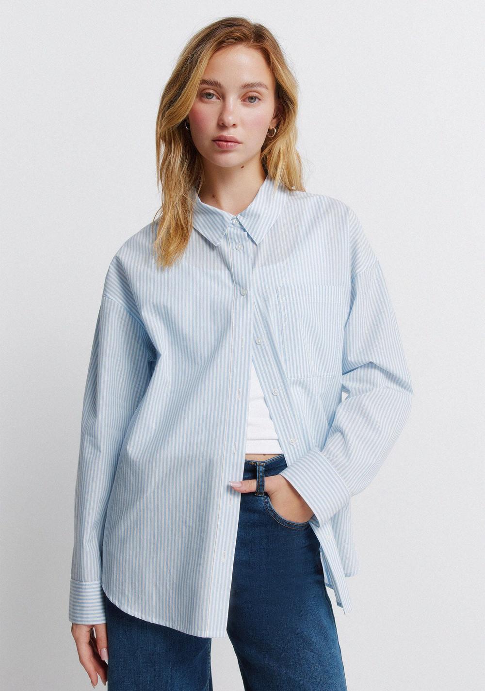 Camisa Oversize de Rayas Springfield