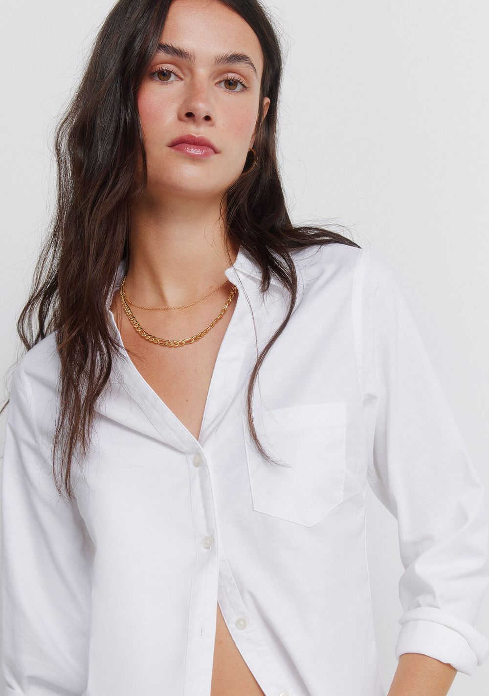 Camisa Oxford con Escote en Pico Springfield 4