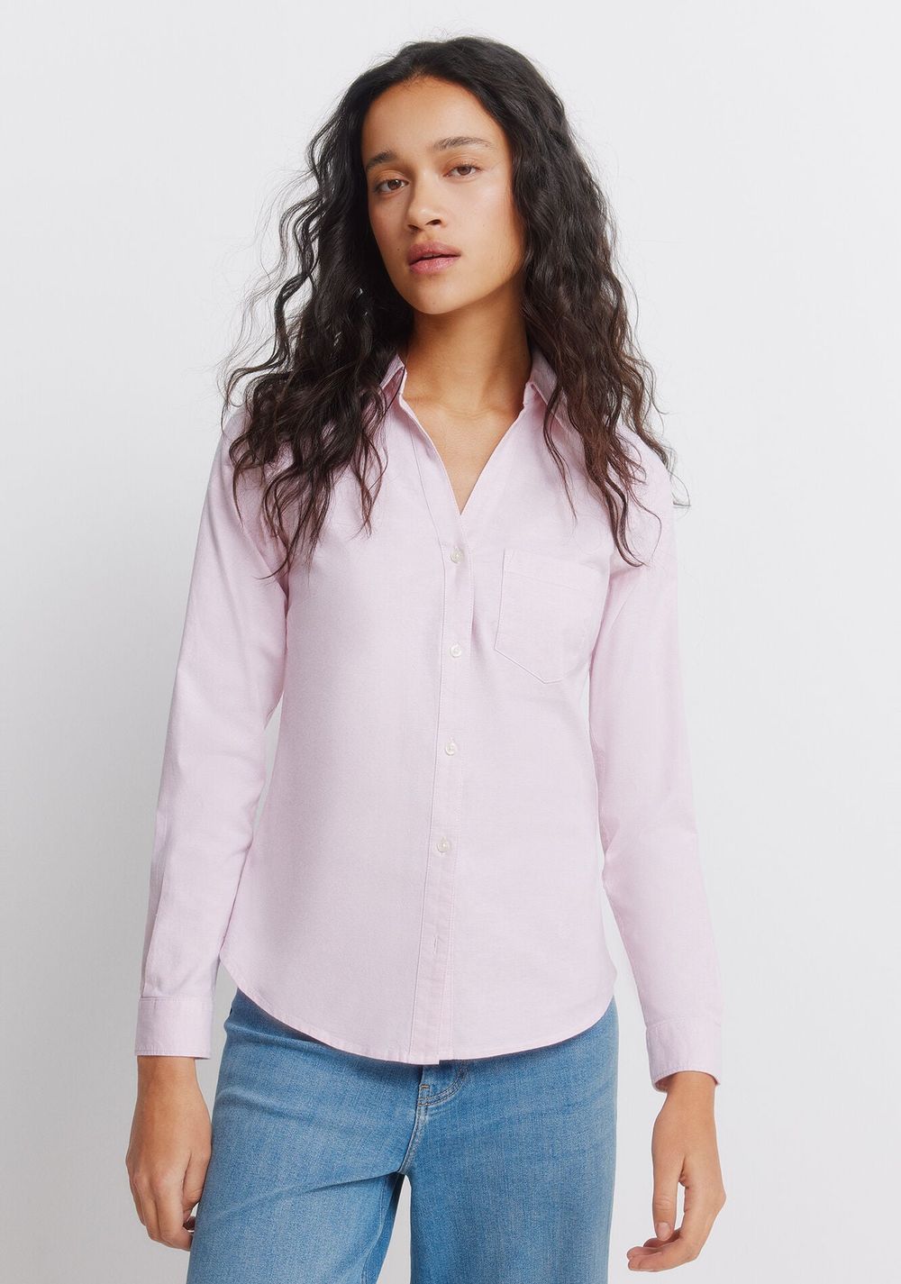 Camisa Oxford con Escote en Pico Springfield Imagen Principal
