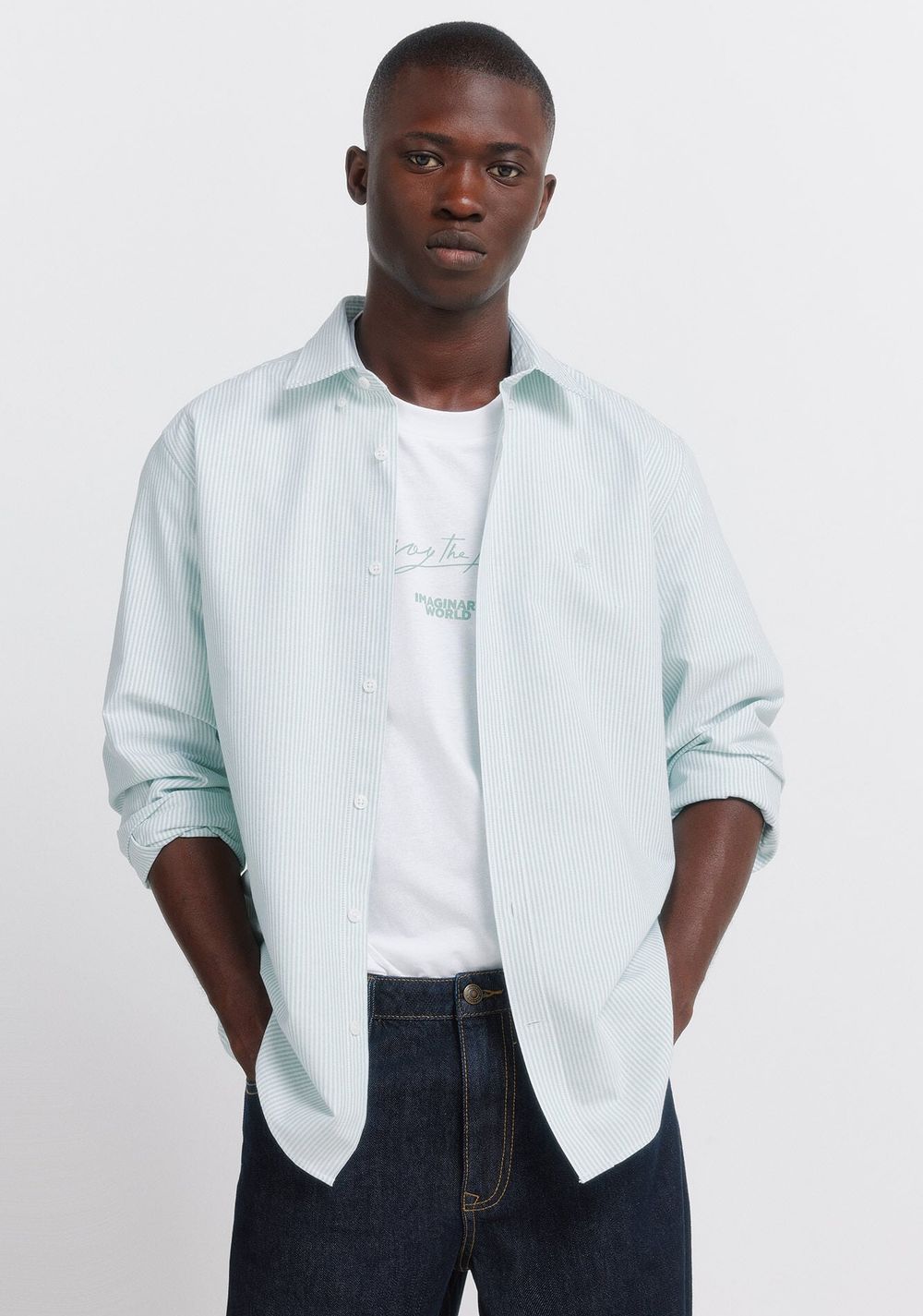 Camisa Oxford a Rayas sin Arrugas Springfield