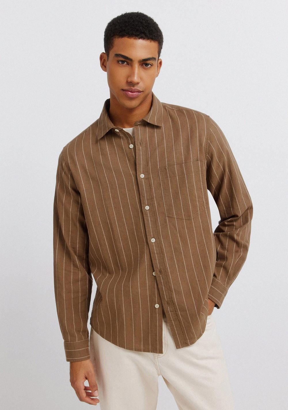 Camisa de Rayas con Lino Springfield