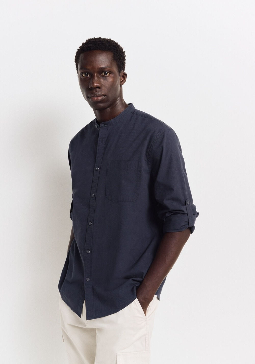Camisa Seersucker Mao Springfield 6