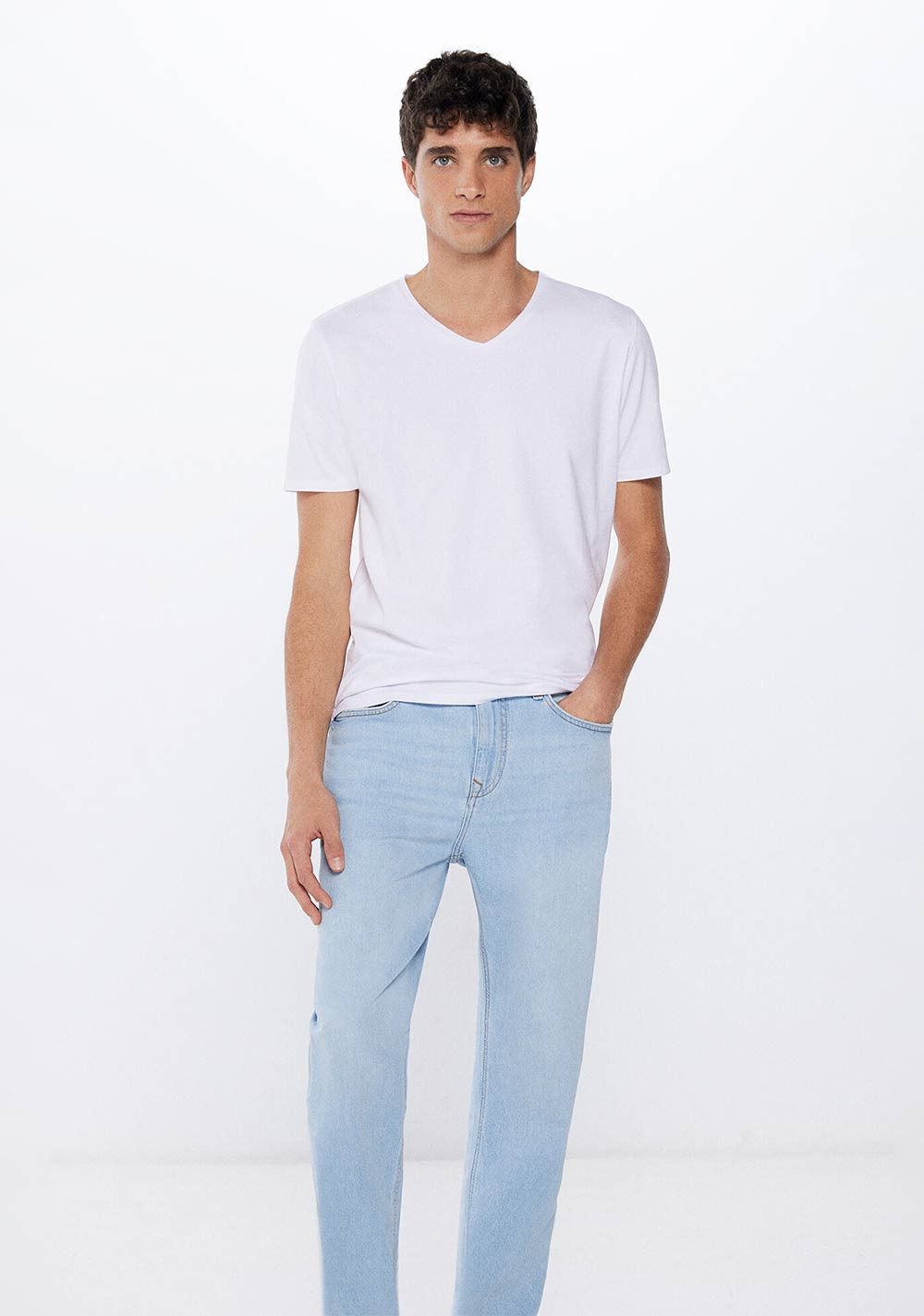 Camiseta Cuello Pico Elastan Springfield 4