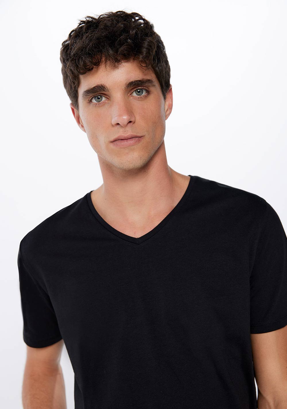 Camiseta Cuello Pico Elastan Springfield 3