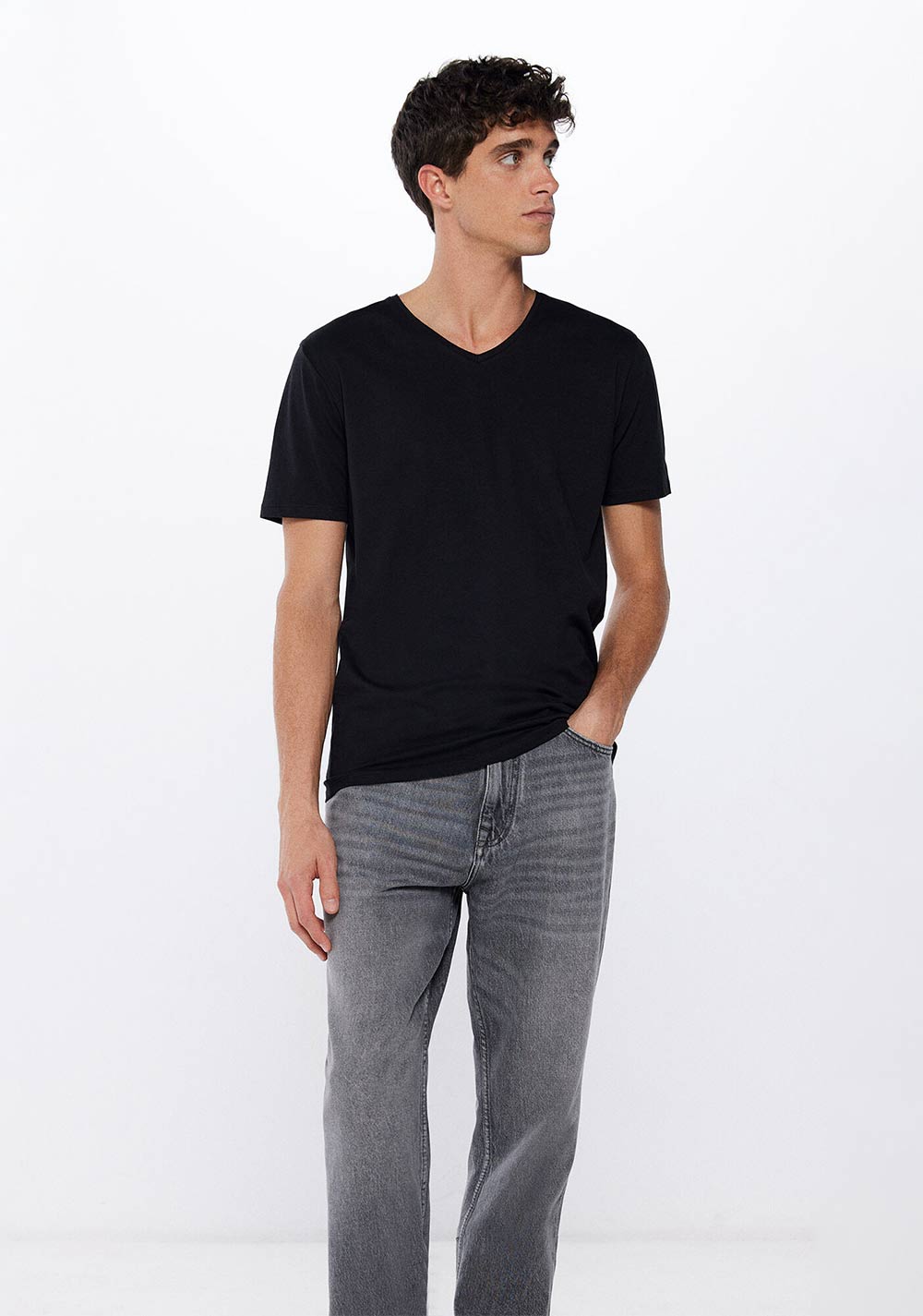 Camiseta Cuello Pico Elastan Springfield 4