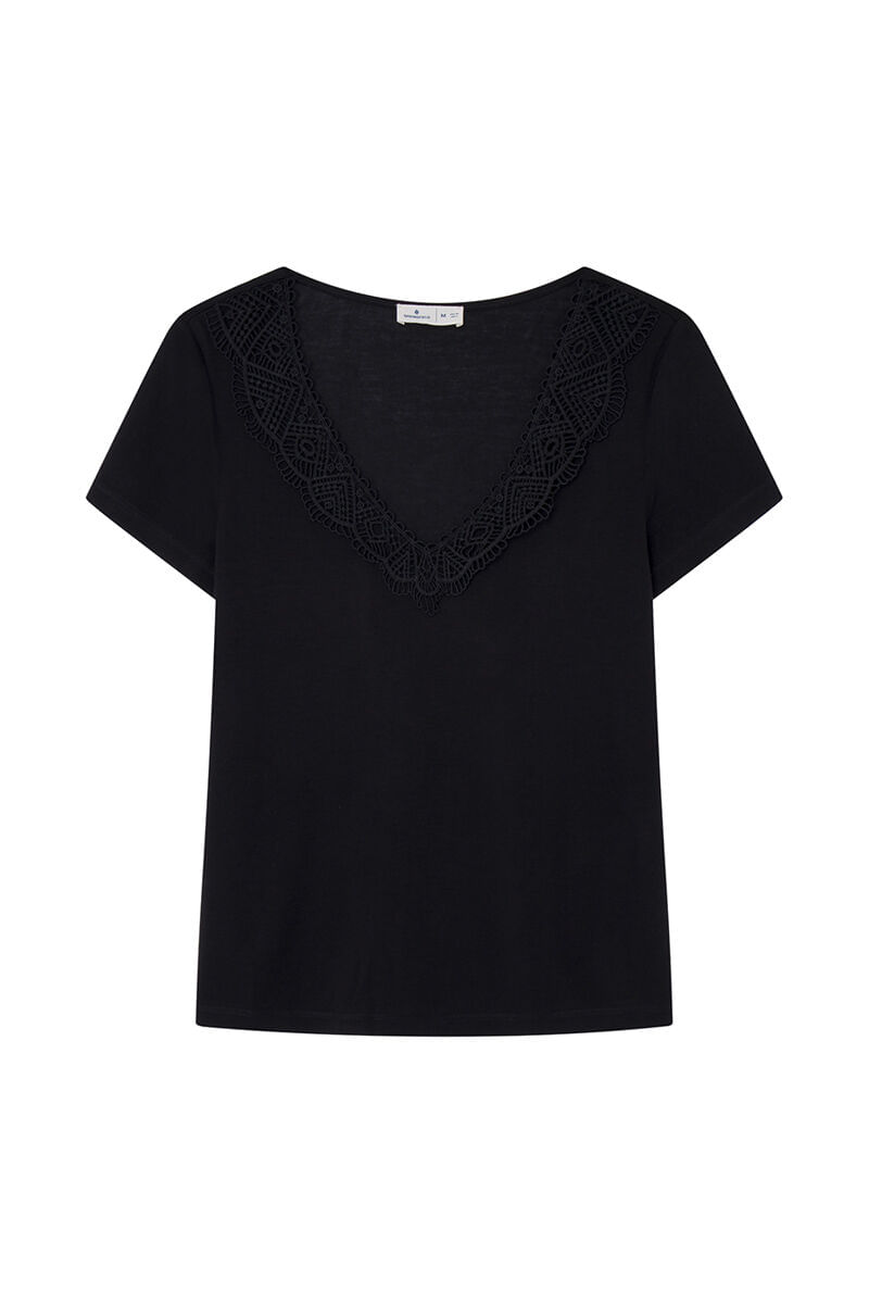 Camiseta Escote Pico Lace Springfield 5