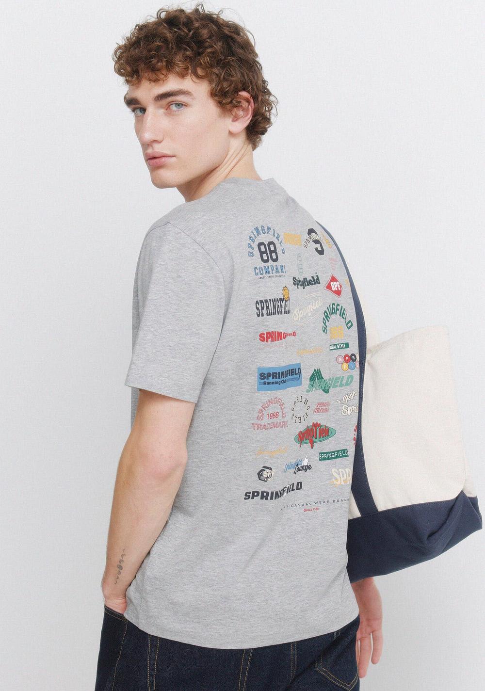 Camiseta Logos Jaspeada Springfield 4