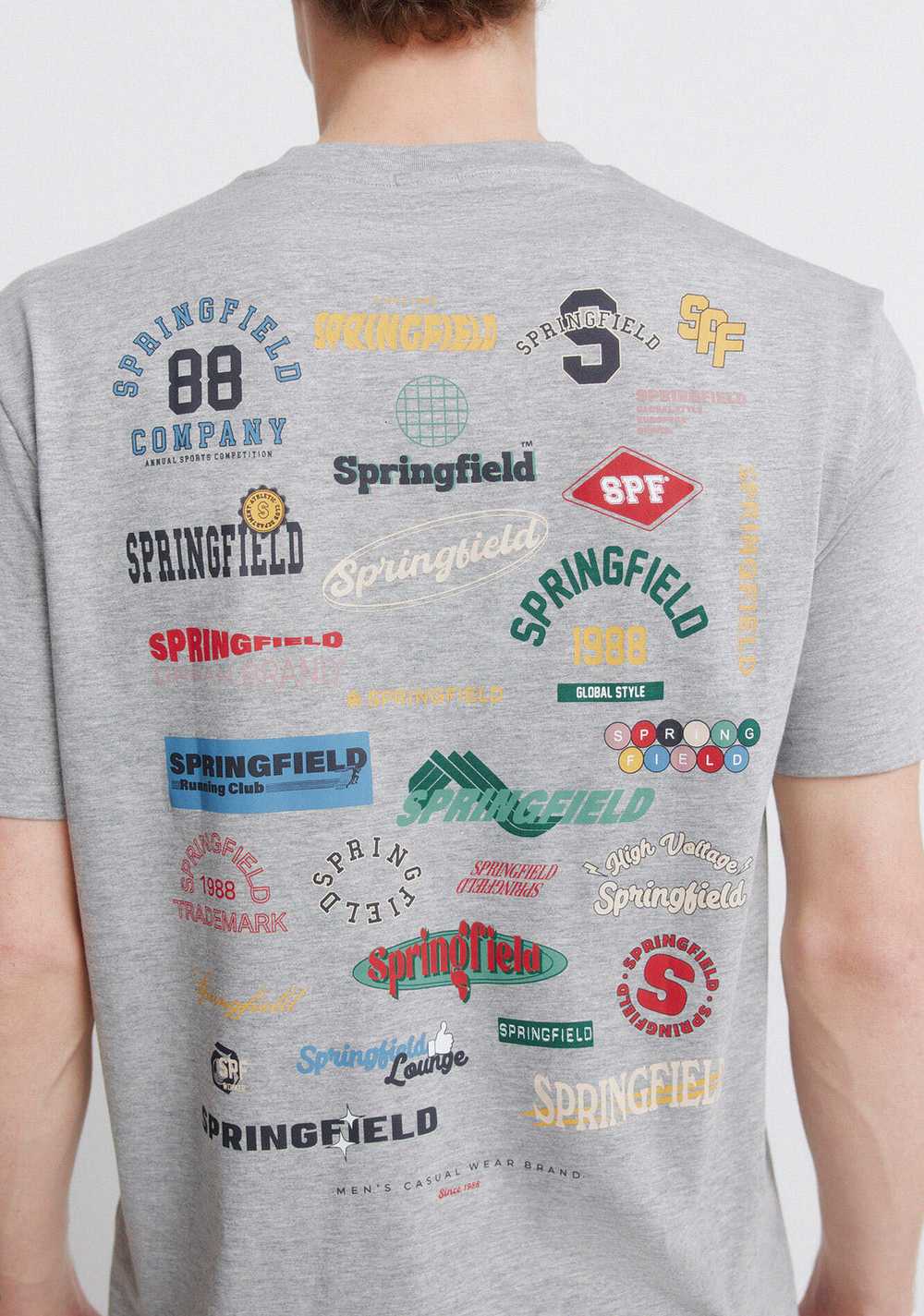 Camiseta Logos Jaspeada Springfield 6