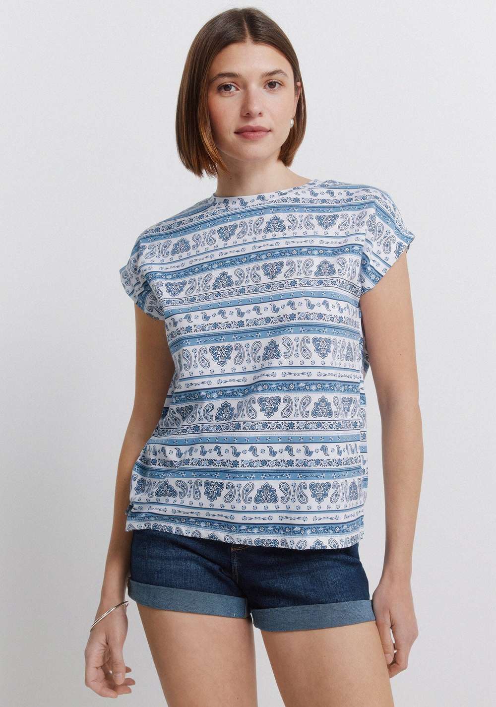 Camiseta de Manga Corta Estampada Springfield