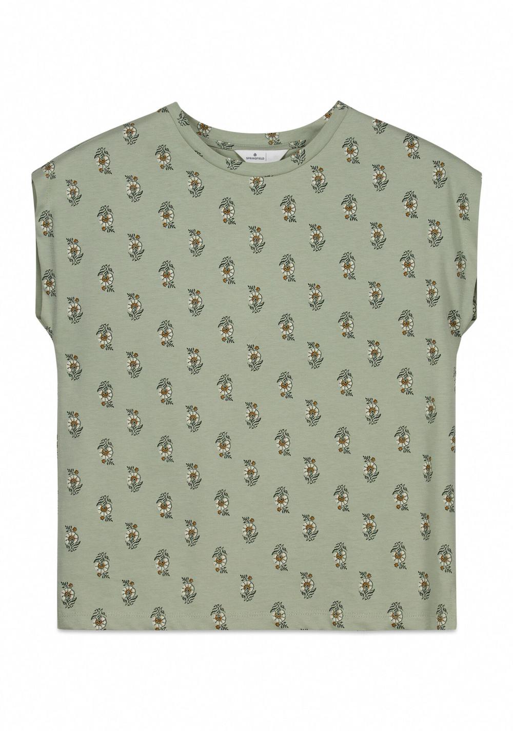 Camiseta de Manga Corta Estampada Springfield 4