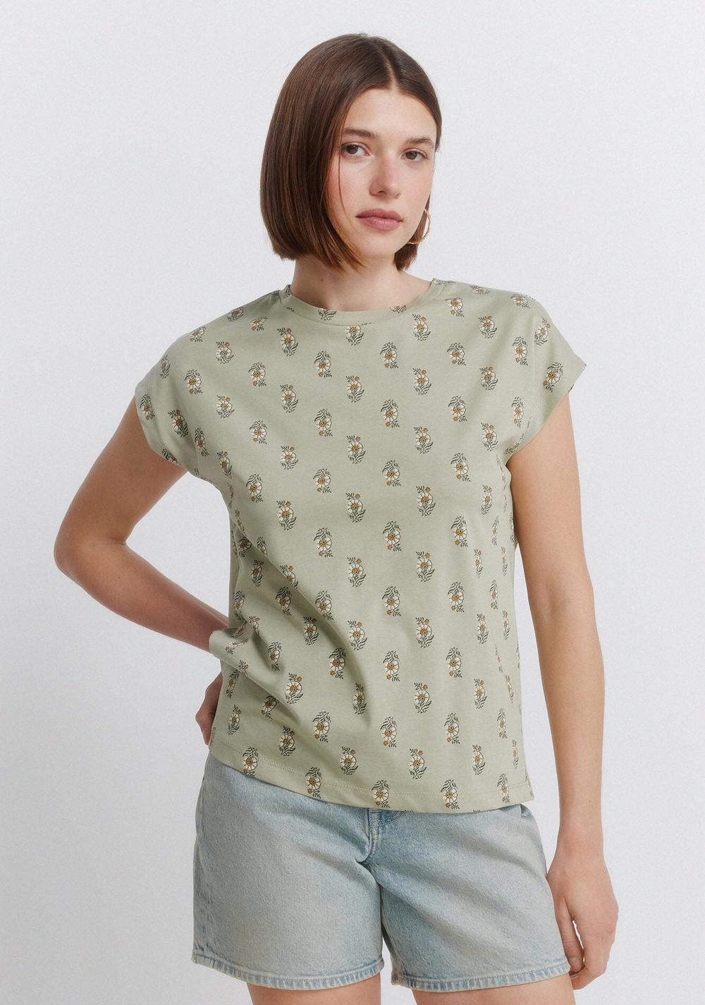 Camiseta de Manga Corta Estampada Springfield