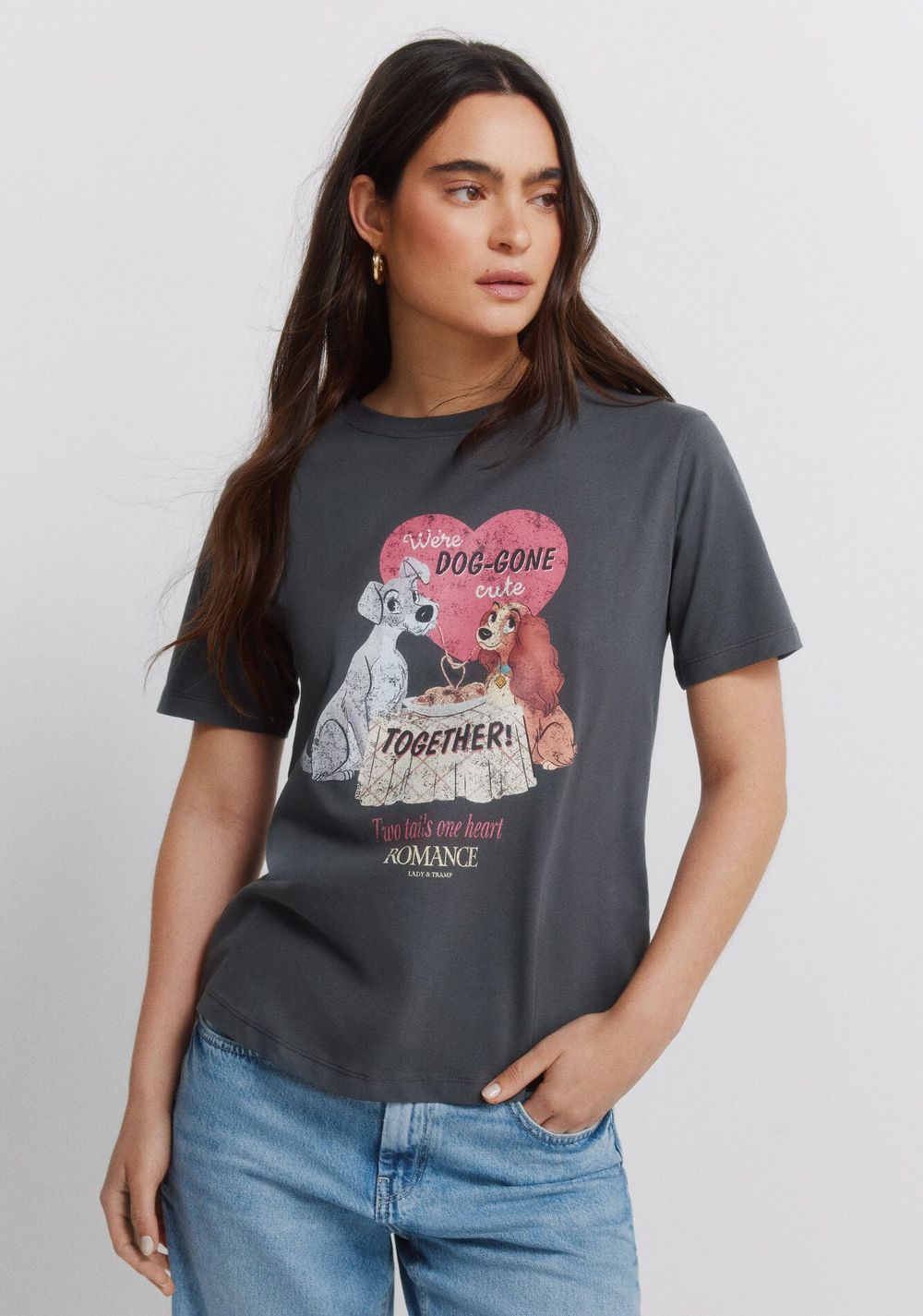 Camiseta de Manga Corta con Estampado Springfield Imagen Principal
