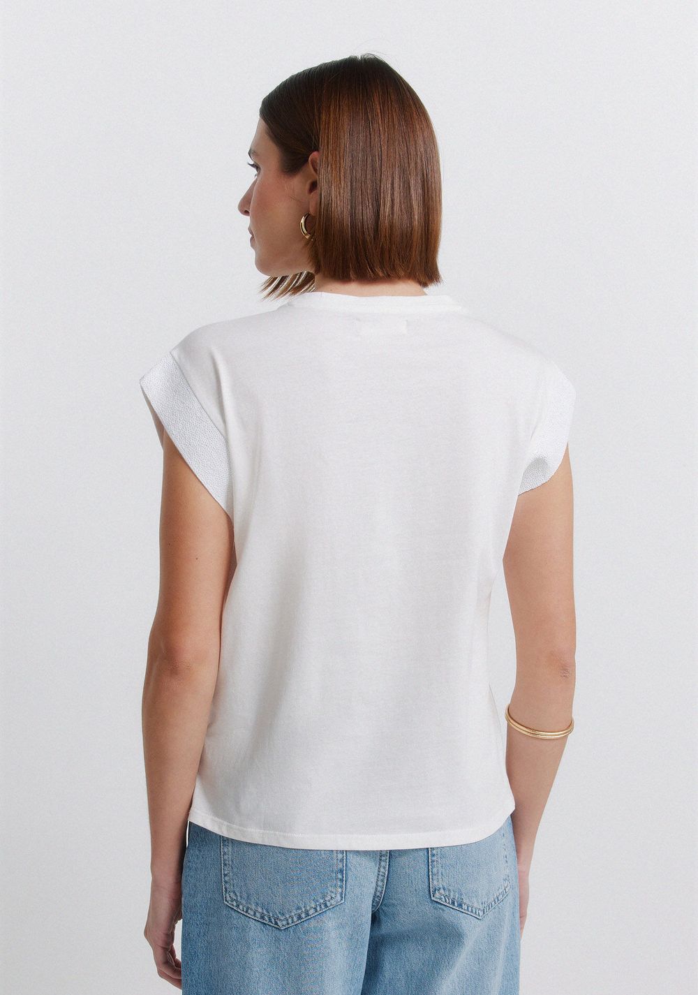 Camiseta de Manga Corta con Lentejuelas Springfield 3