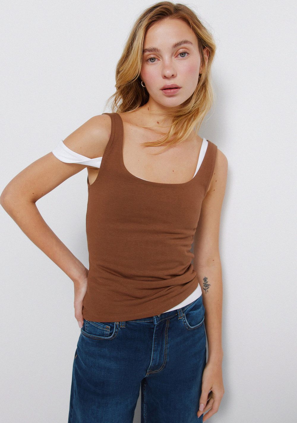 Camiseta de Tirantes de Doble Tejido Springfield 6