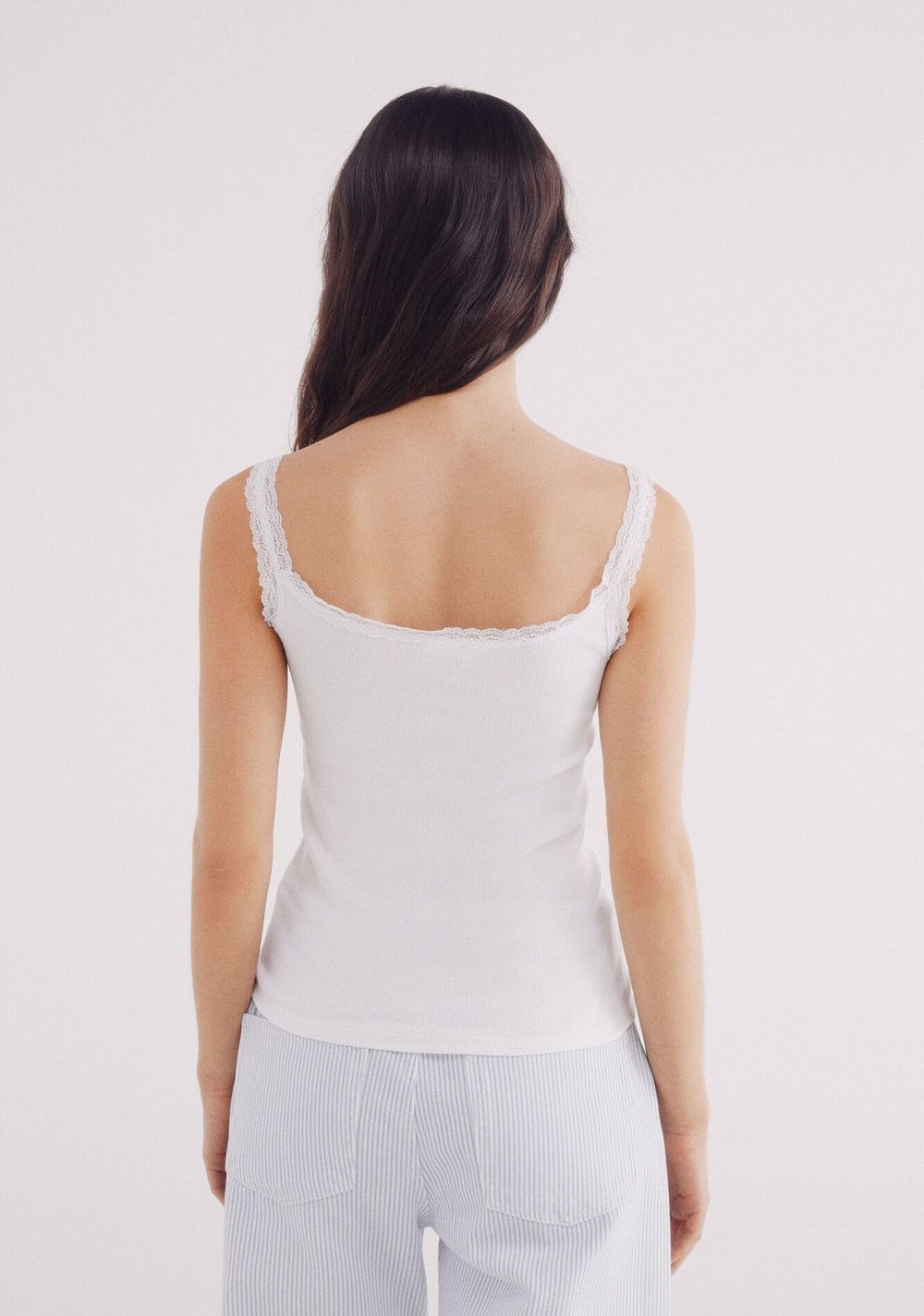 Camiseta Tirantes Puntilla Escote Springfield 2