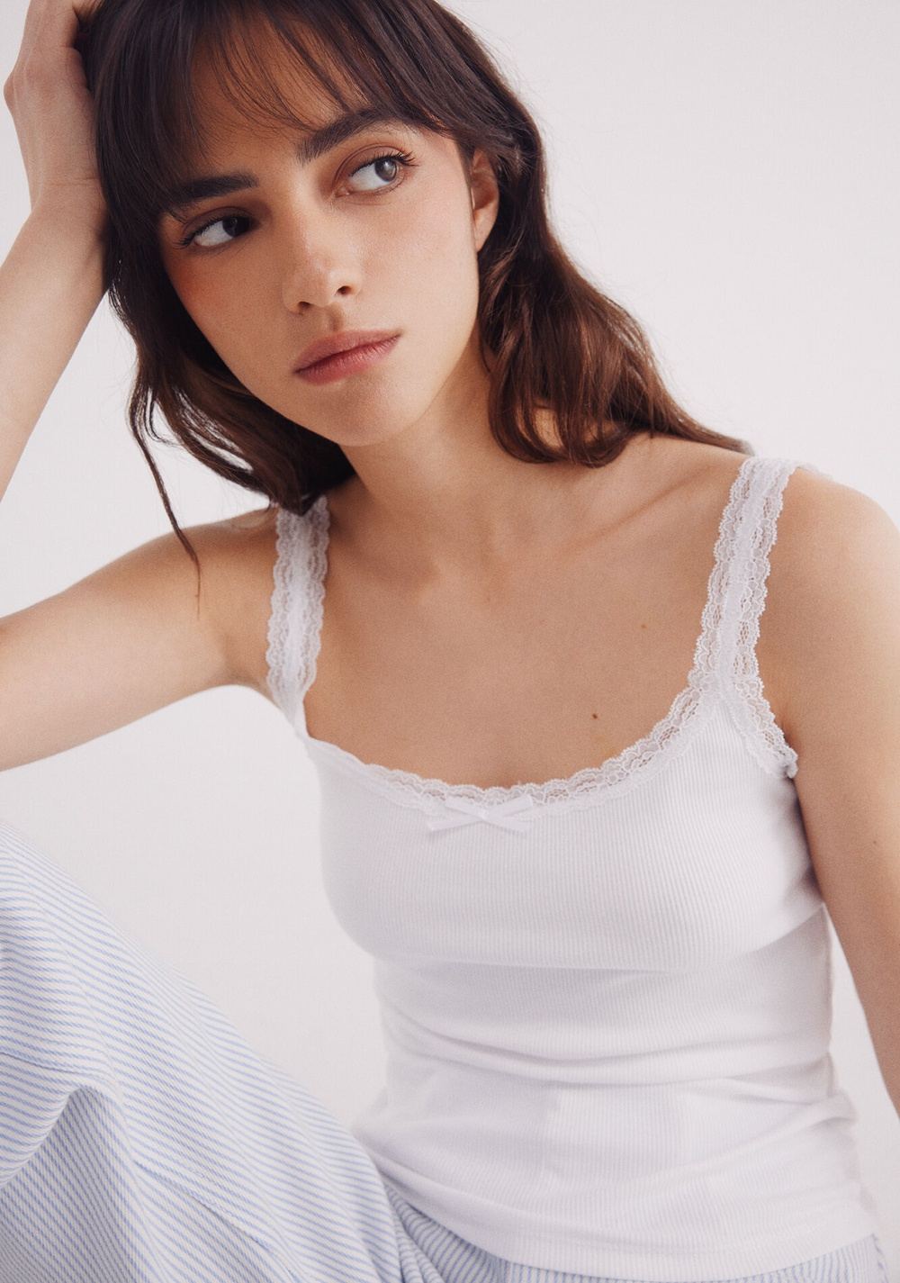 Camiseta Tirantes Puntilla Escote Springfield 4