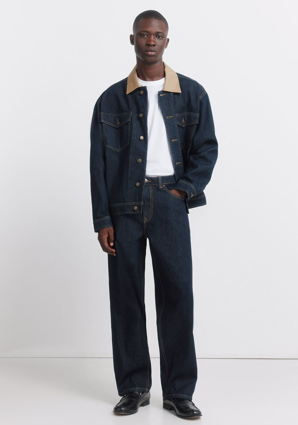 Chaqueta de Jeans Oversize Cuello Contraste Springfield 2