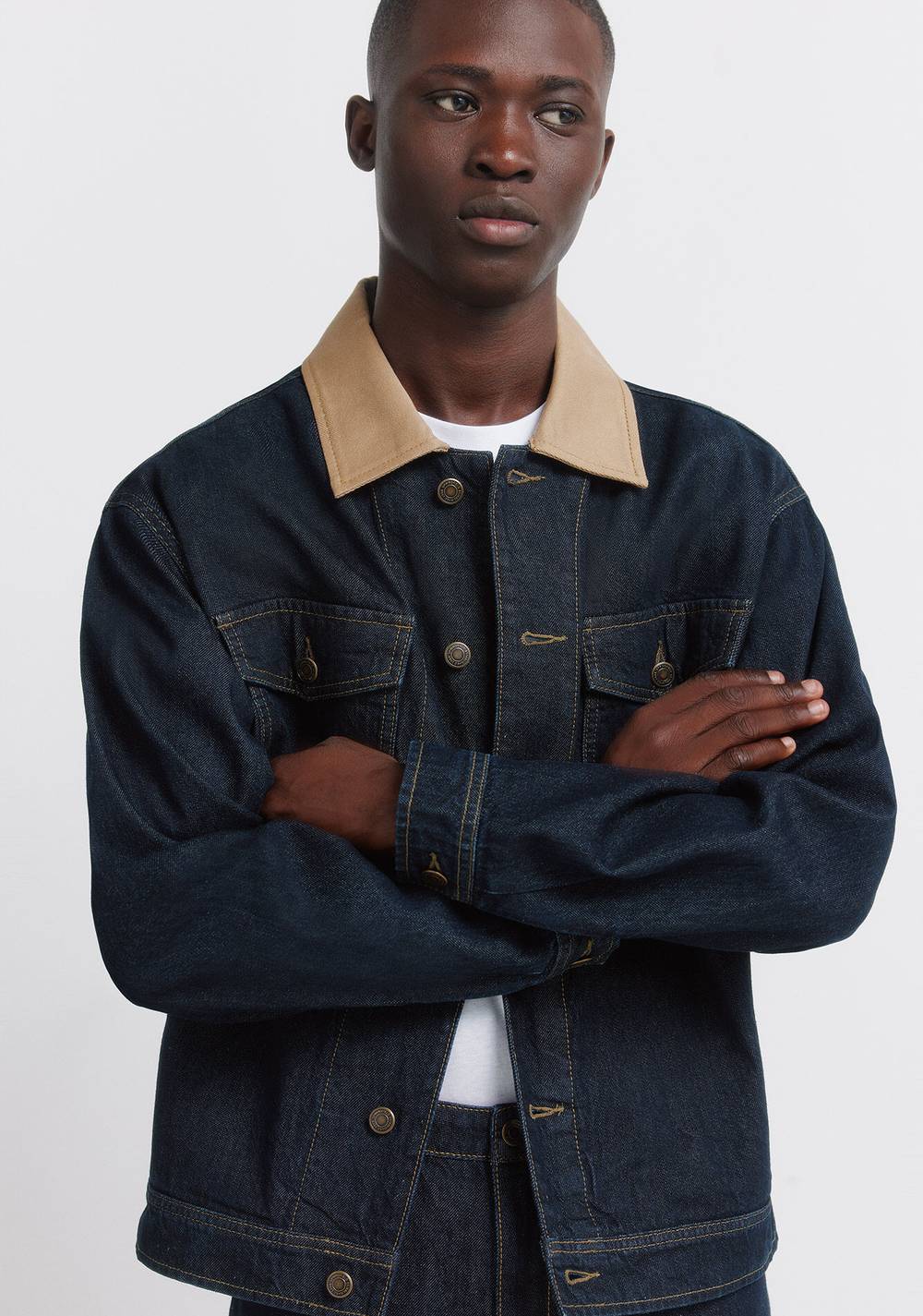Chaqueta de Jeans Oversize Cuello Contraste Springfield 3